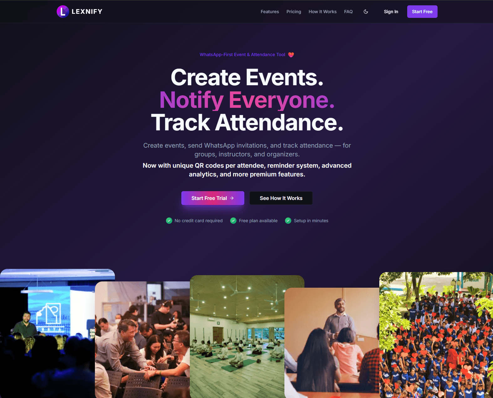 Lexnify landing page desktop